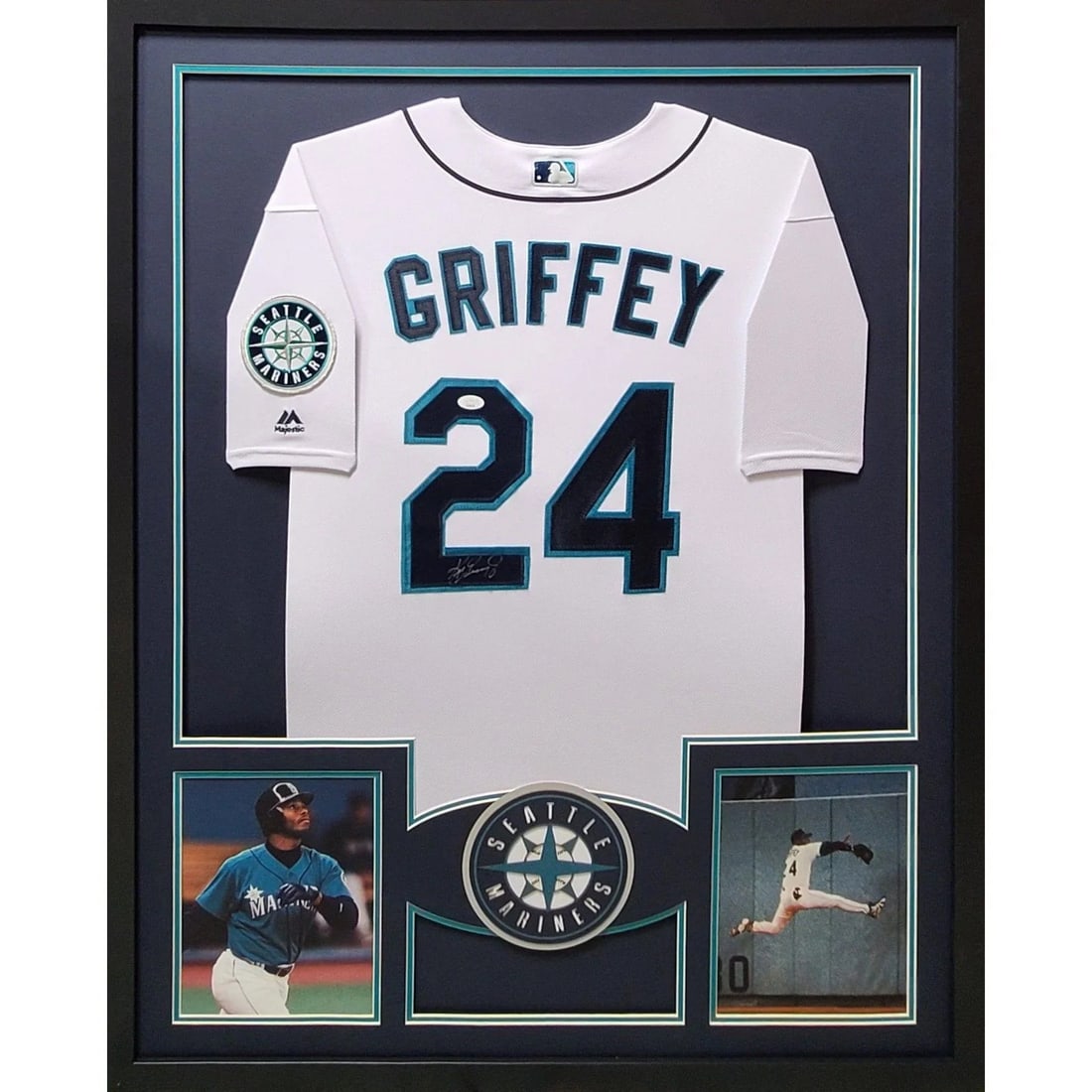Ken Griffey Jr. Signed Framed Jersey JSA Authenticated Seattle Mariners: Ken Griffey Jr. Signed Framed Jersey JSA Authenticated Seattle Mariners Own a piece of baseball history with this autographed Ken Griffey Jr. framed jersey. This exquisite piece is authenticated by JS