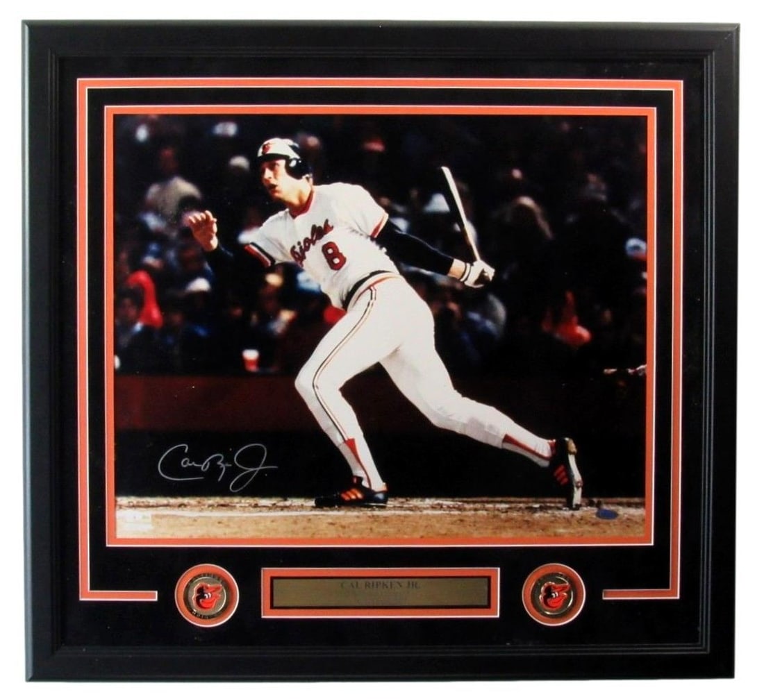 Cal Ripken Jr. Framed Signed 16x20 Photo Orioles Steiner Authenticated: Cal Ripken Jr. Framed Signed 16x20 Photo Orioles Steiner Authenticated Celebrate baseball history with this Cal Ripken Jr. Hall of Fame Signed/Autographed 16x20 Photo, beautifully framed and ready to 