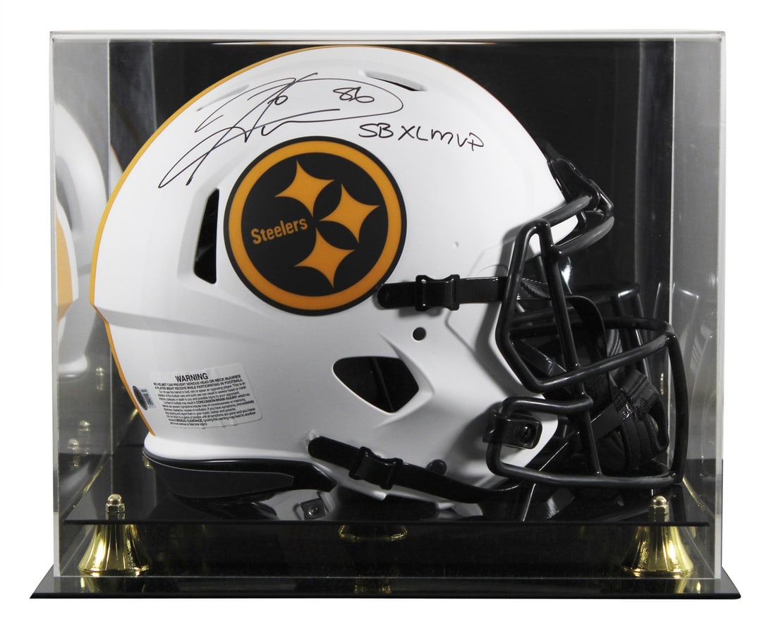 Hines Ward Signed Steelers Lunar F/S Helmet SB MVP BAS Authenticated: Hines Ward Signed Steelers Lunar F/S Helmet SB MVP BAS Authenticated Capture a piece of football history with this autographed Pittsburgh Steelers Lunar Full Size Speed Proline Helmet, signed by the l