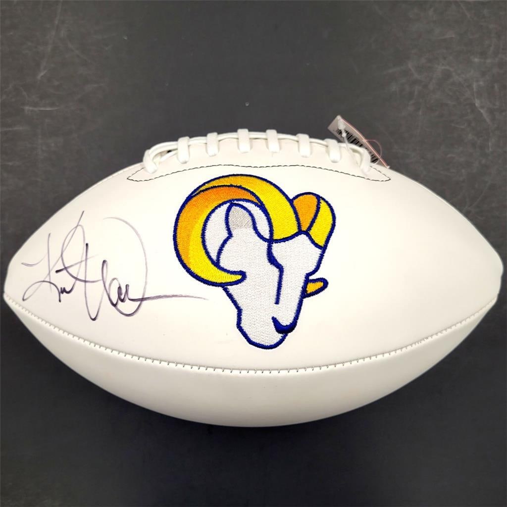 Kurt Warner Signed St. Louis Rams NFL Football Beckett Authenticated (1 of 4)