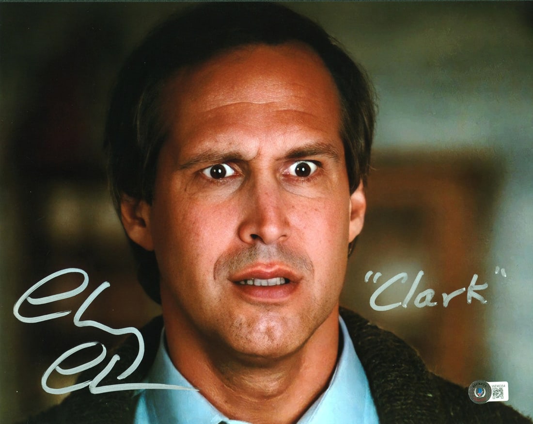 Chevy Chase Signed 11x14 Clark Photo Christmas Vacation BAS Authenticated: Chevy Chase Signed 11x14 Clark Photo Christmas Vacation BAS Authenticated Celebrate the holiday season with this authentic signed photograph of Chevy Chase as "Clark" from National Lampoon's Christmas