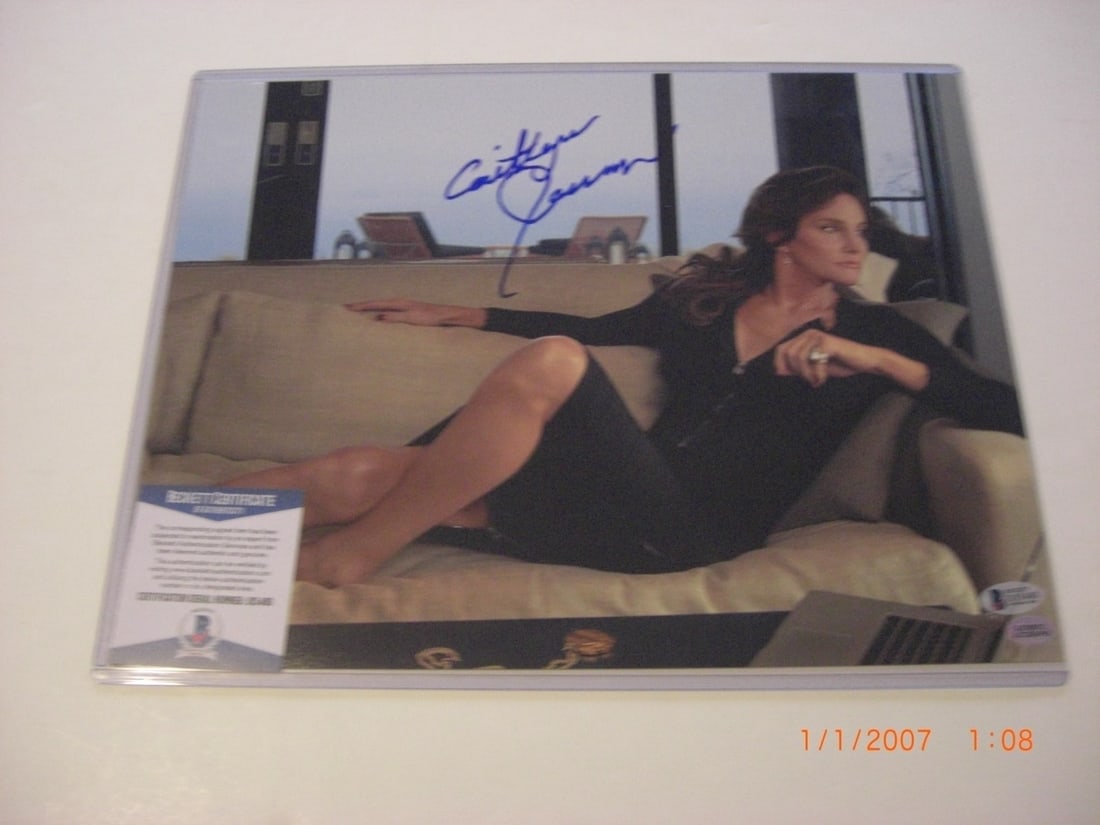 Caitlyn Jenner Signed 11x14 Photo with Beckett COA: Caitlyn Jenner Signed 11x14 Photo with Beckett COA This is an original signed 11x14 photo of Caitlyn Jenner, also known as Bruce Jenner, a notable figure in sports and popular culture. The photo is au
