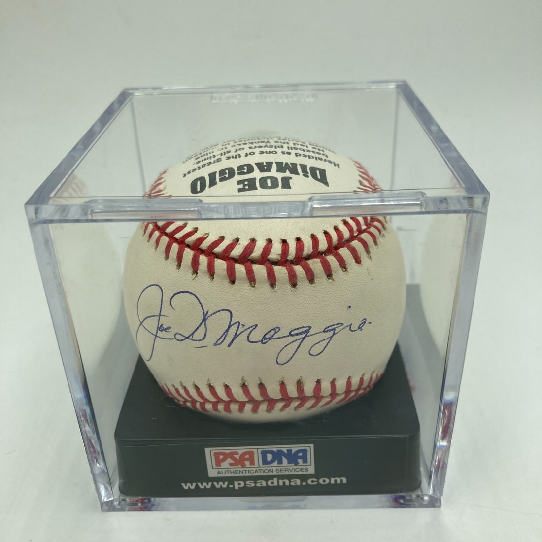 Joe DiMaggio Signed American League Baseball PSA MINT 9: Joe DiMaggio Signed American League Baseball PSA MINT 9 This exquisite Joe DiMaggio signed American League baseball is a must-have for any baseball enthusiast. Authenticated by the Professional Sports