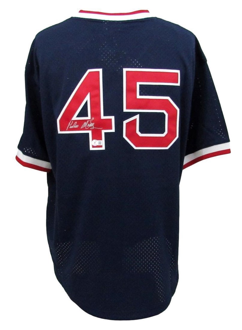 Pedro Martinez Autographed Red Sox Mitchell & Ness Jersey HOF Beckett Authenticated: Pedro Martinez Autographed Red Sox Mitchell & Ness Jersey HOF Beckett Authenticated Celebrate the legacy of Pedro Martinez with this authentic Mitchell & Ness jersey, autographed and designed for fans