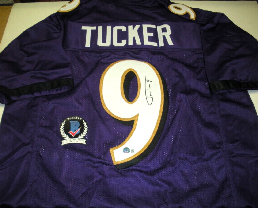 Justin Tucker Signed Baltimore Ravens Jersey with Beckett COA (1 of 2)