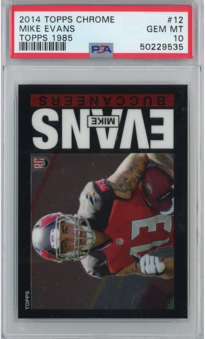 Mike Evans 2014 Topps Chrome Rookie Card PSA 10 Tampa Bay Buccaneers (1 of 2)