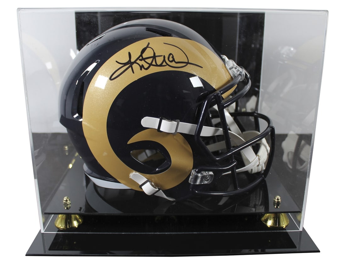 Kurt Warner Autographed Rams 2000-16 Speed Helmet with Beckett Authentication (1 of 4)