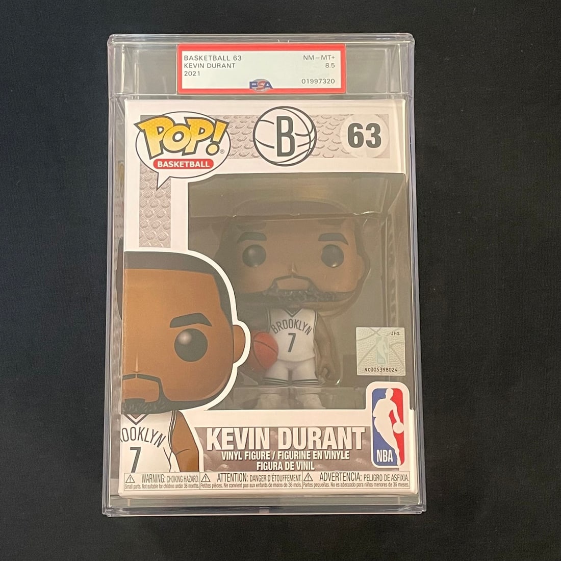 Kevin Durant Funko Pop #94 PSA Encapsulated NM-MT 8.5 Brooklyn Nets: Kevin Durant Funko Pop #94 PSA Encapsulated NM-MT 8.5 Brooklyn Nets Up for sale is a Kevin Durant Funko Pop #94 encapsulated and graded NM-MT 8.5 by PSA, ensuring authenticity and quality. This collec