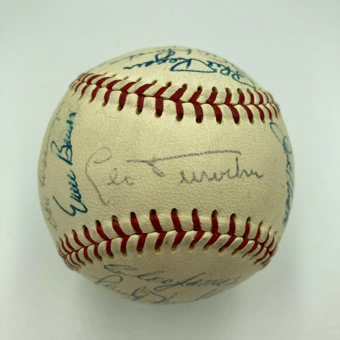 1970 Chicago Cubs Team Signed Baseball Ernie Banks JSA COA (1 of 10)