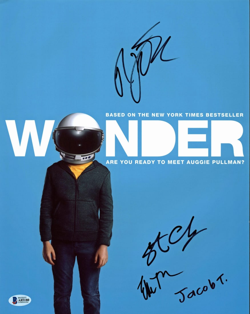 Wonder Authentic Signed 11x14 Photo by Tremblay McKinnon Chbosky Jeter BAS Certified: Wonder Authentic Signed 11x14 Photo by Tremblay McKinnon Chbosky Jeter BAS Certified Capture a piece of cinematic history with this authentic signed 11x14 photo from the film "Wonder." This stunning p