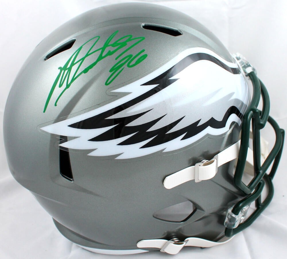 Miles Sanders Autographed Philadelphia Eagles Flash Speed Helmet Beckett Authenticated (1 of 7)