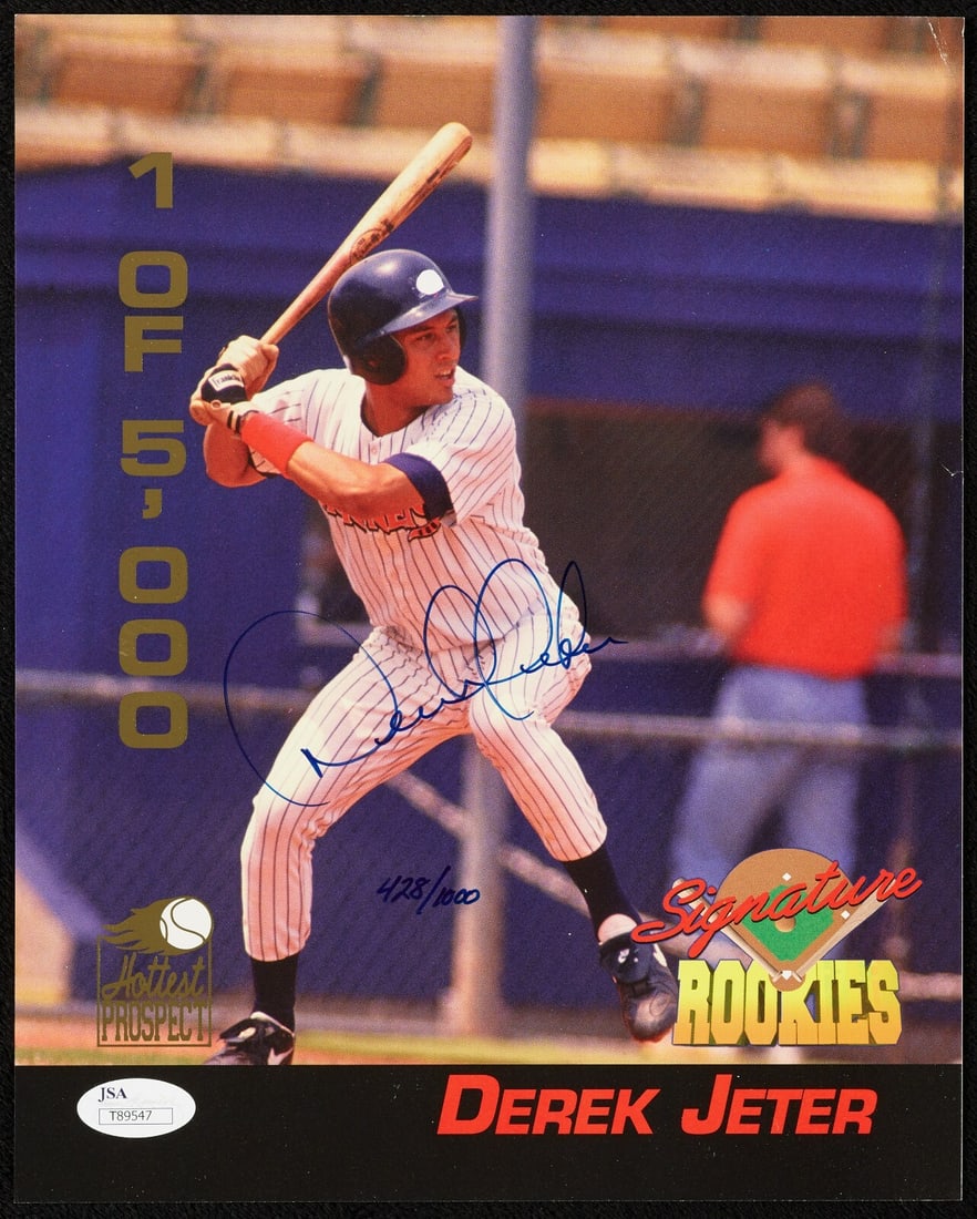 Derek Jeter 1994 Signed Rookie Card 8x10 JSA Authenticated (1 of 2)