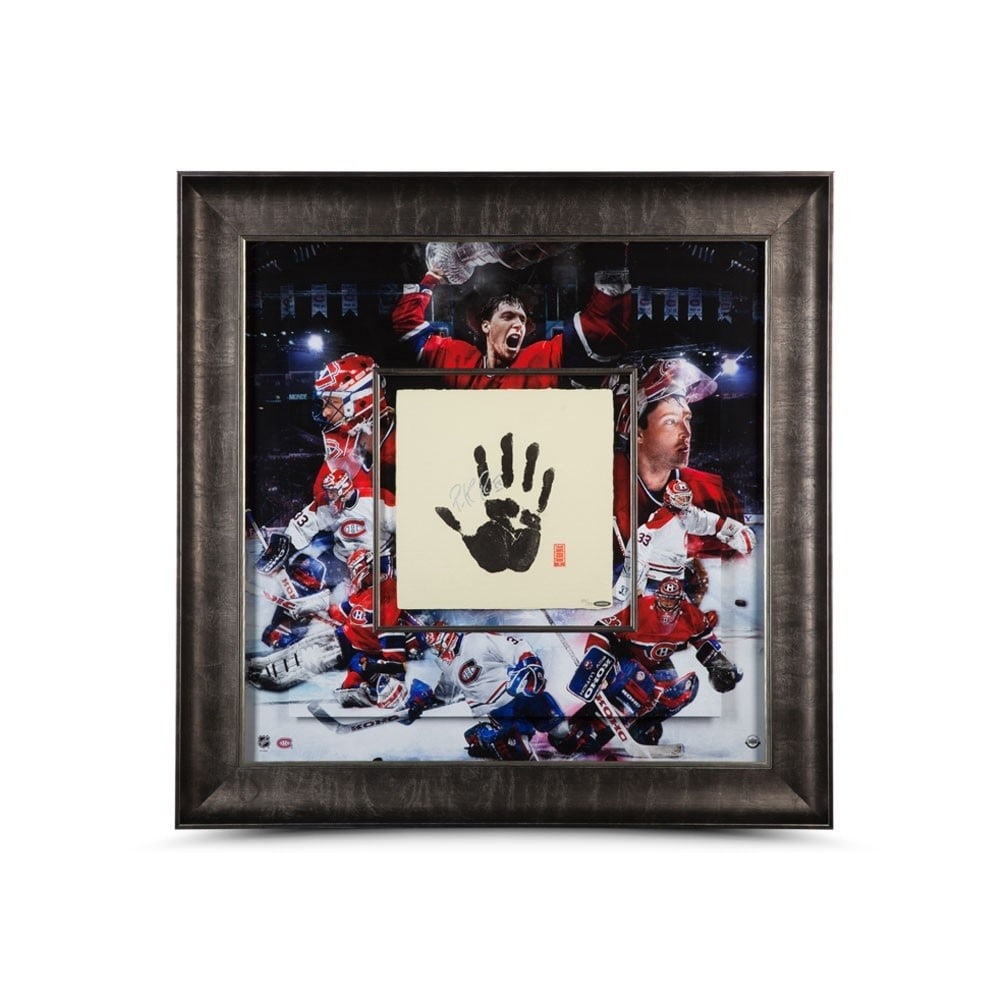 Patrick Roy Autographed 36x36 Collage Photo Canadiens Limited Edition #/33: Patrick Roy Autographed 36x36 Collage Photo Canadiens Limited Edition #/33 Own a piece of hockey history with this Patrick Roy autographed 36x36 collage photo. Celebrating the legendary goaltender, th