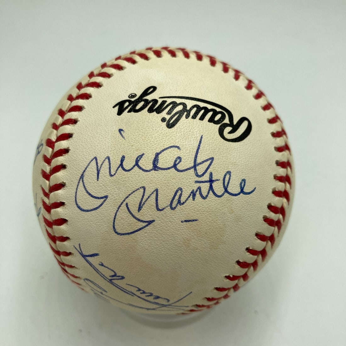 Mickey Mantle Willie Mays Hank Aaron Signed Baseball PSA DNA 500 Home Run Club (1 of 10)