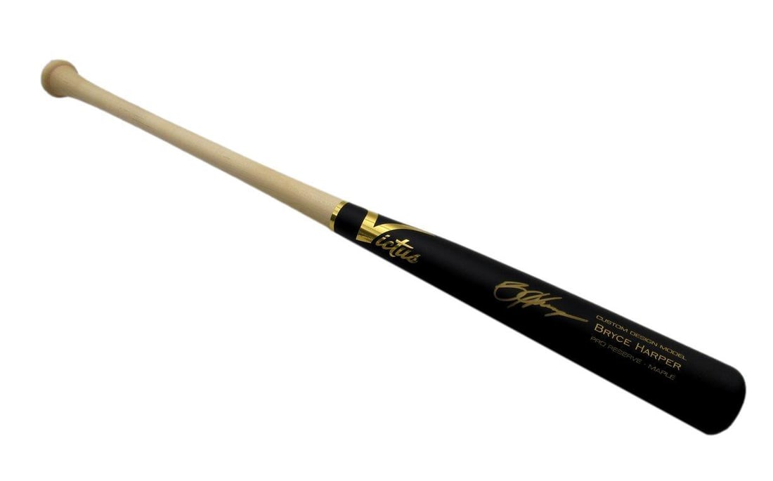 Bryce Harper Autographed Victus Custom Baseball Bat Phillies Fanatics Authenticated (1 of 5)