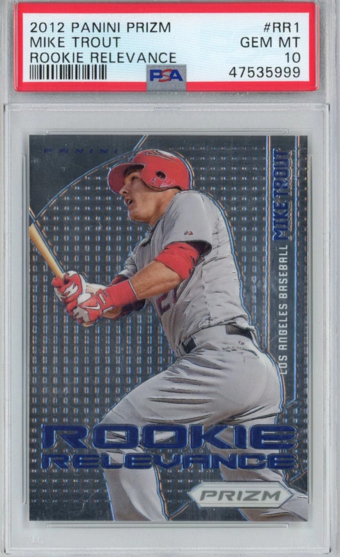 2012 Panini Prizm Mike Trout Rookie Relevance RC PSA 10 Mint Card (1 of 2)