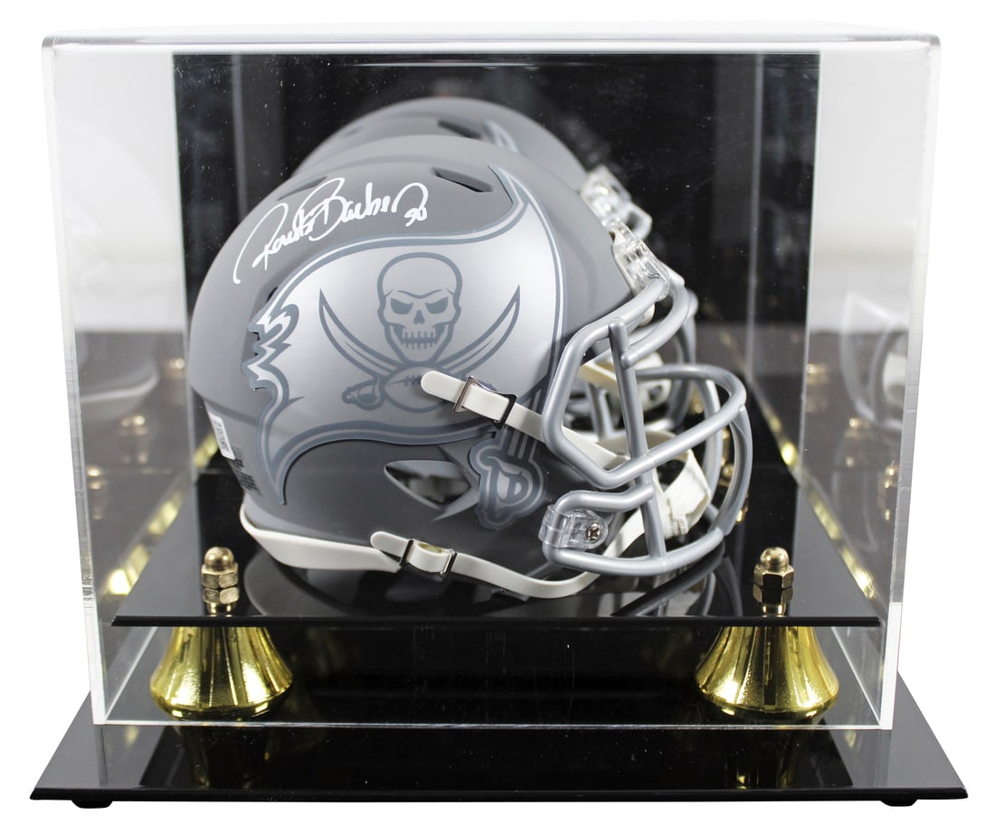 Ronde Barber Signed Buccaneers Slate Speed Mini Helmet with Beckett Authentication: Ronde Barber Signed Buccaneers Slate Speed Mini Helmet with Beckett Authentication This authentic mini helmet features a striking alternate slate design and has been personally signed by Ronde Barber,