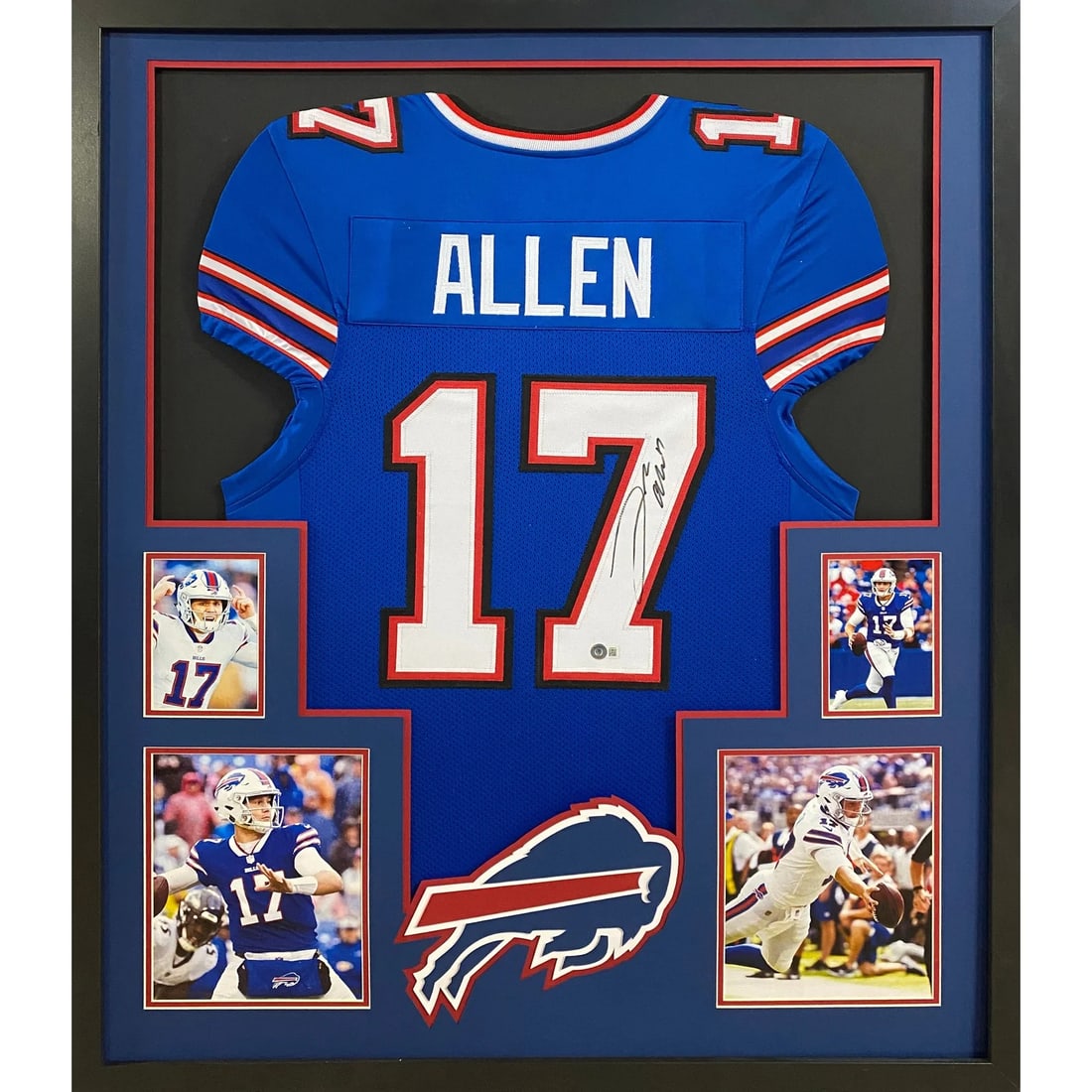 Framed Buffalo Bills Pro Cut Jersey Signed by Josh Allen with Beckett Authentication: Framed Buffalo Bills Pro Cut Jersey Signed by Josh Allen with Beckett Authentication This is a framed Buffalo Bills Pro Cut jersey autographed by Josh Allen. The jersey has been authenticated by Becke