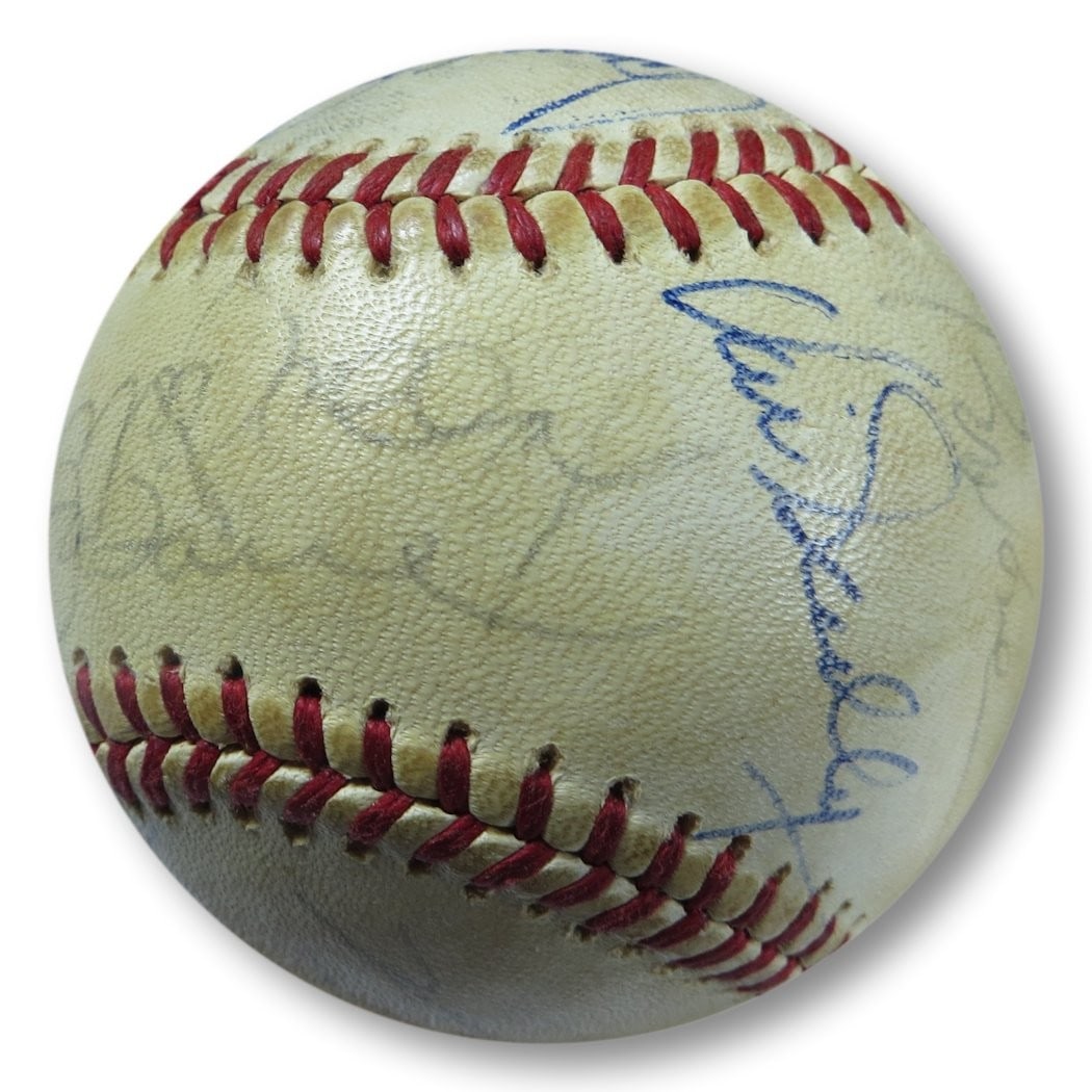 Hall of Fame Multi-Signed Baseball 18 Sigs Vin Scully JSA (1 of 7)