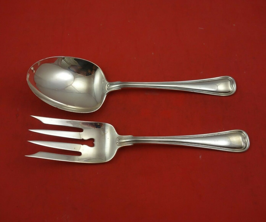 Gorham Old French Sterling Silver Salad Serving Set 2pc 8.5" (1 of 3)