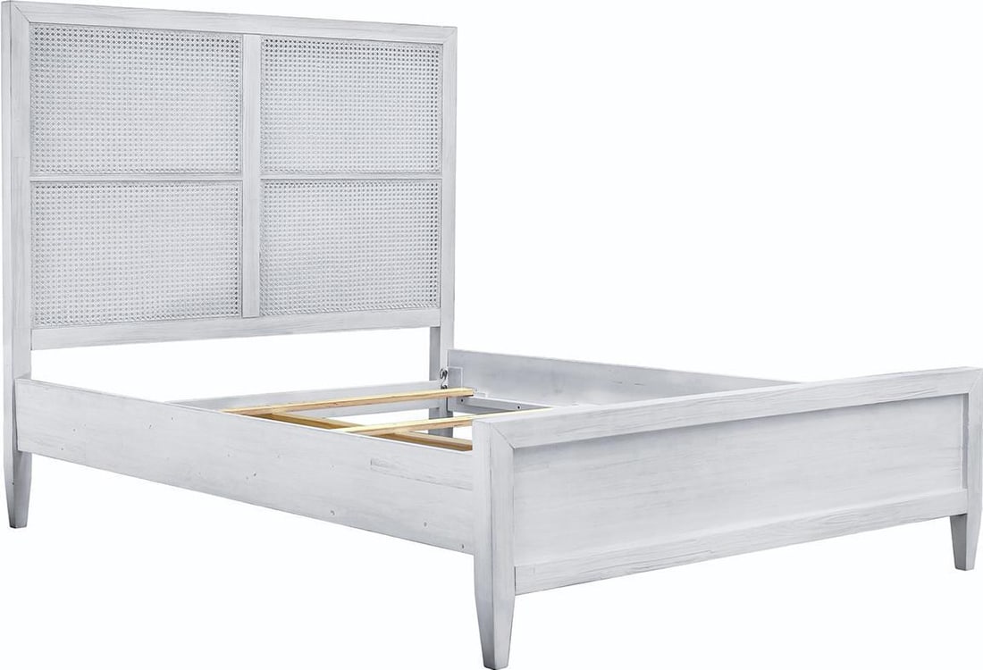 Rustic Eco-Friendly Whitewash Panel Bed (1 of 2)