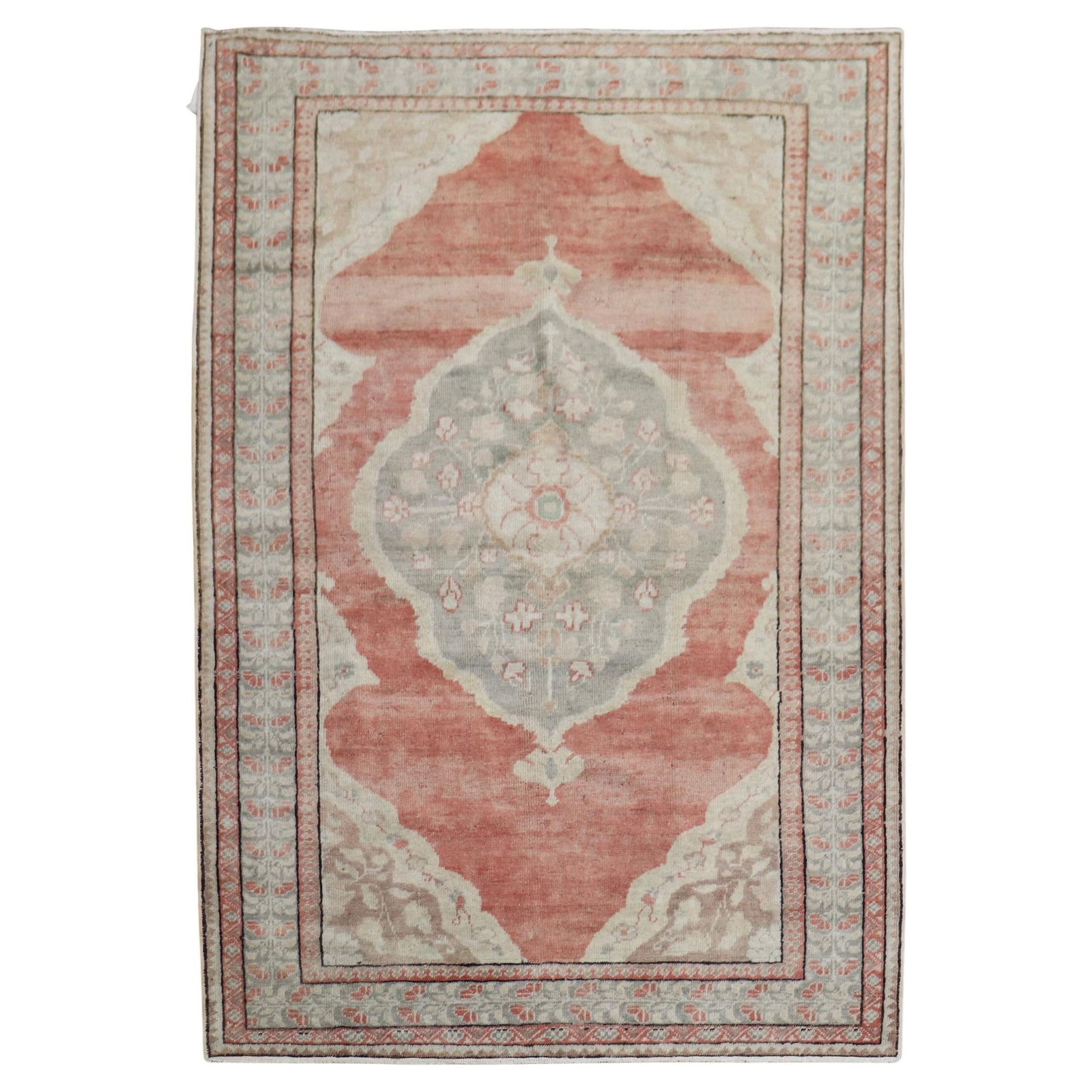 Antique Turkish Sivas Rug 1920 Hand-Woven Wool Agra Style 52 x 74 (1 of 8)