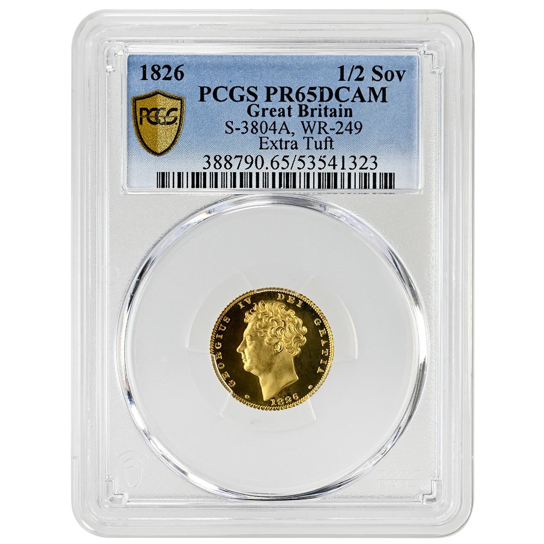 George IV 1826 Gold Half Sovereign PCGS PR65DCAM Certified Rare Coin (1 of 4)