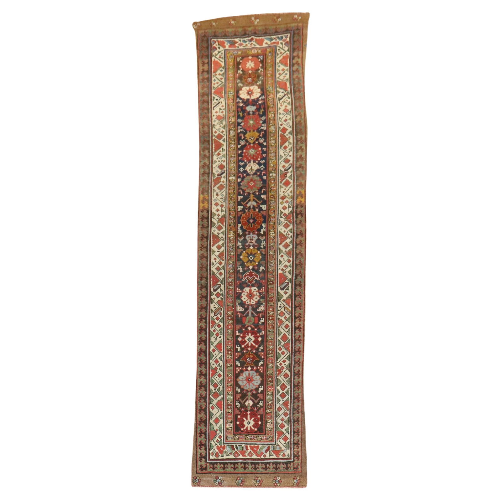 Antique Persian Serab Runner Wool Hand-Knotted Bakshaish 34 x 148 in (1 of 8)