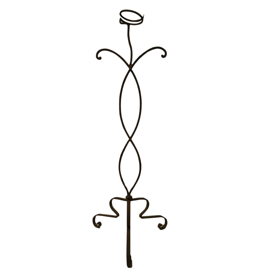 Unique Black Wrought Iron Plant Stand 39 Tall Salterini Style (1 of 7)