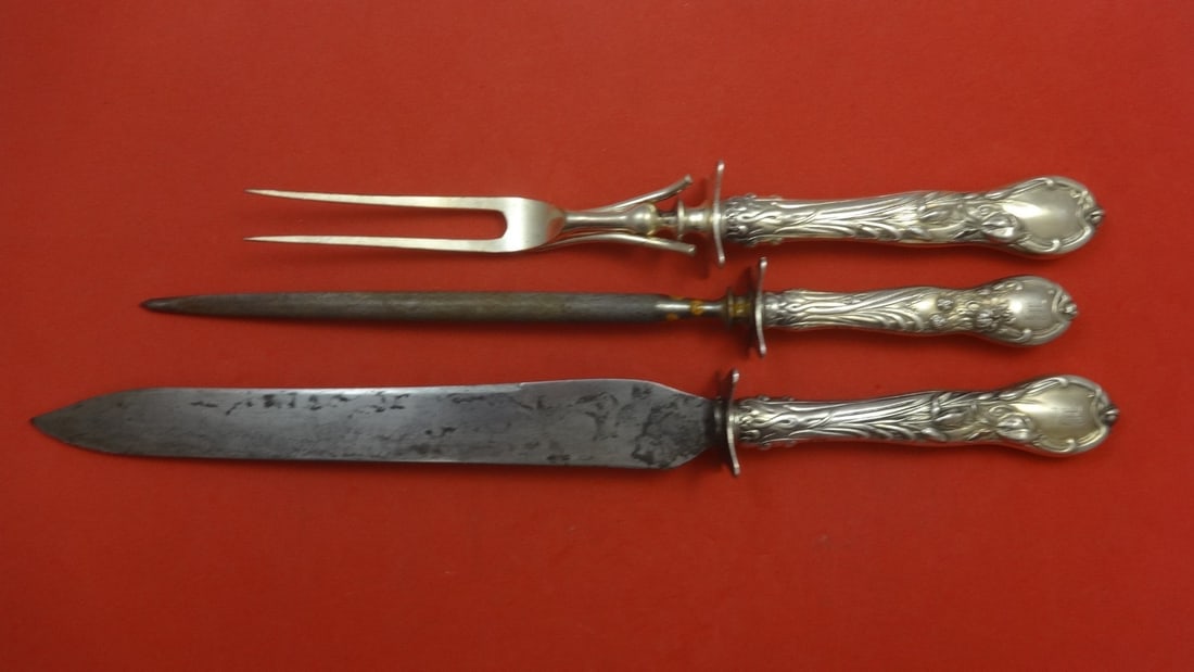 Reed & Barton La Parisienne Sterling Silver Carving Set 3pc (1 of 1)