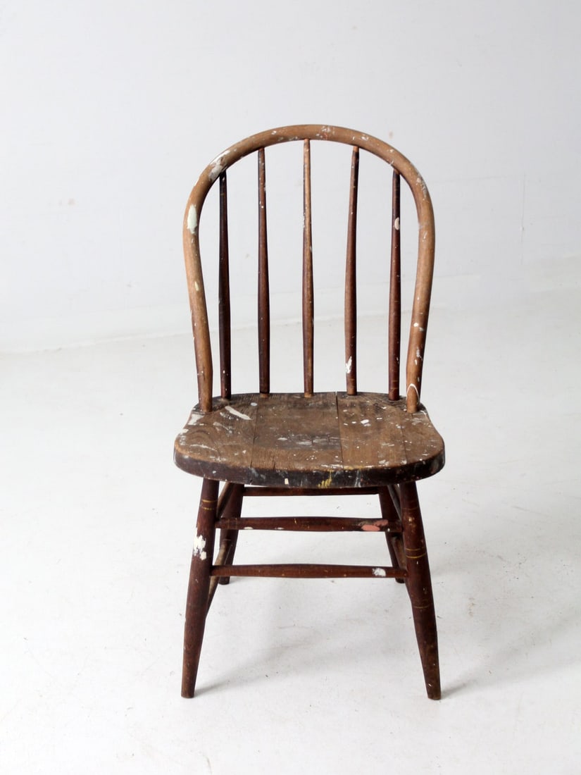Classic Antique Windsor Spindle Back Chair Farmhouse Style (1 of 12)