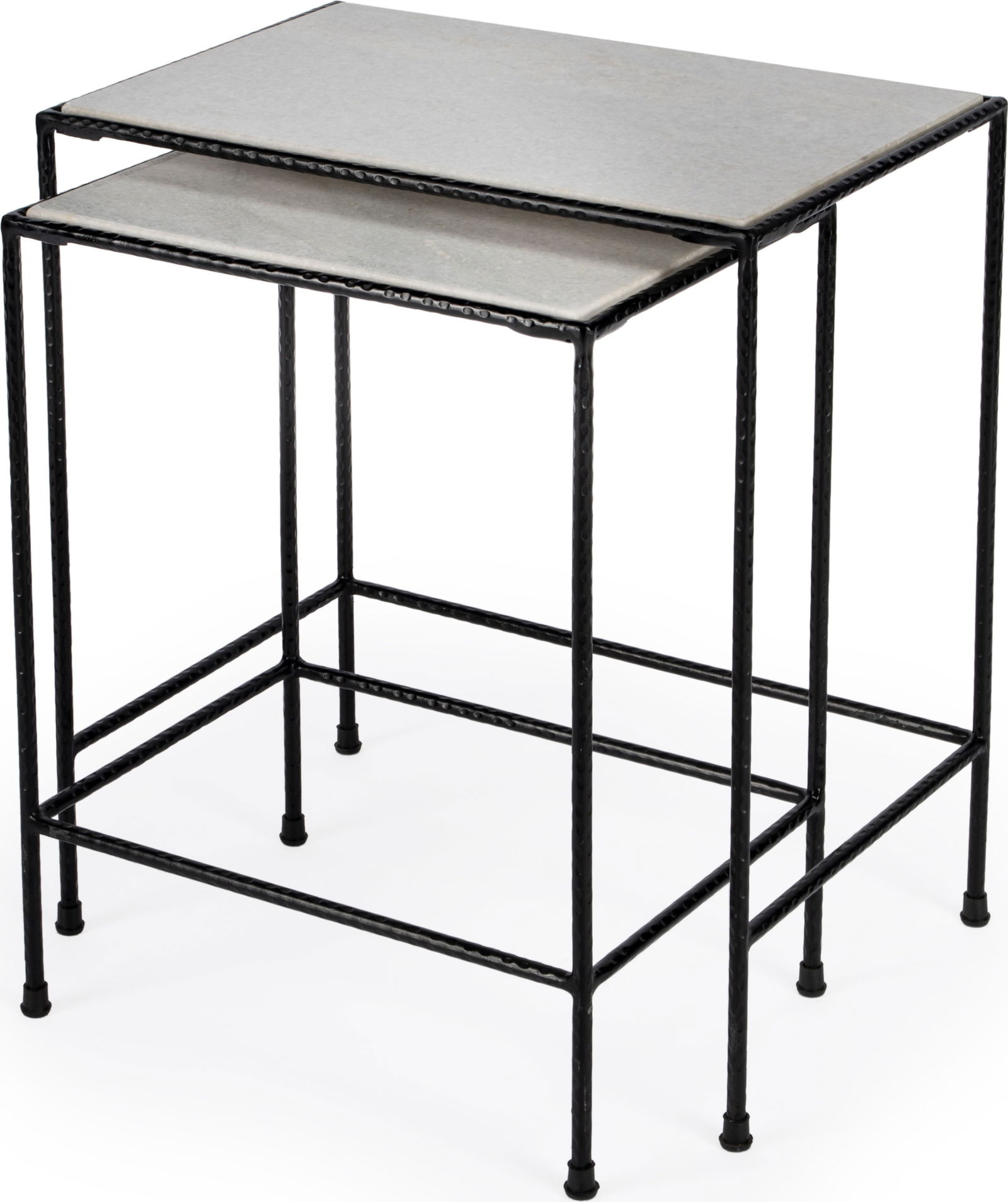 Butler Contemporary Iron and Brass Carrara Marble Nesting Tables (1 of 7)