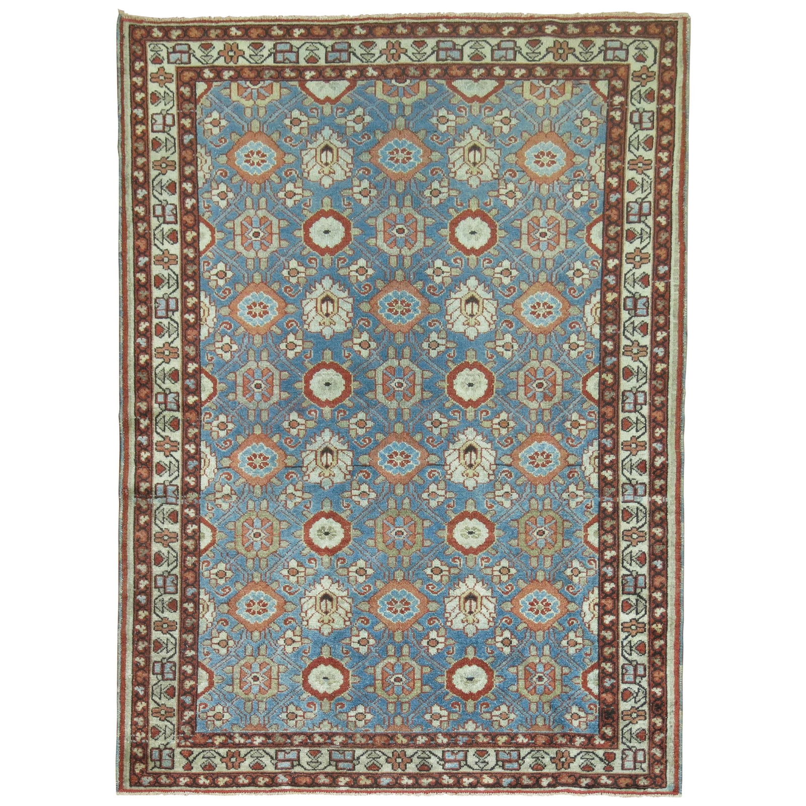 Zabihi Collection Blue Antique Persian Malayer Hand-Knotted Wool Rug (1 of 6)