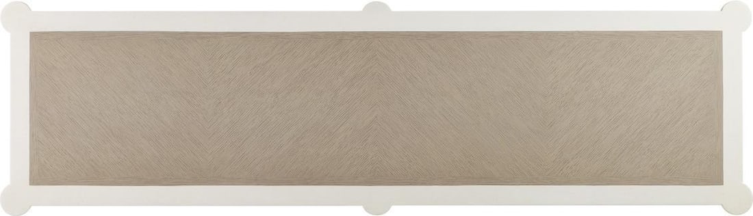 Currey Aster Oak Brass Console Table Fog Off-White Finish 33H 67W 19D (1 of 5)