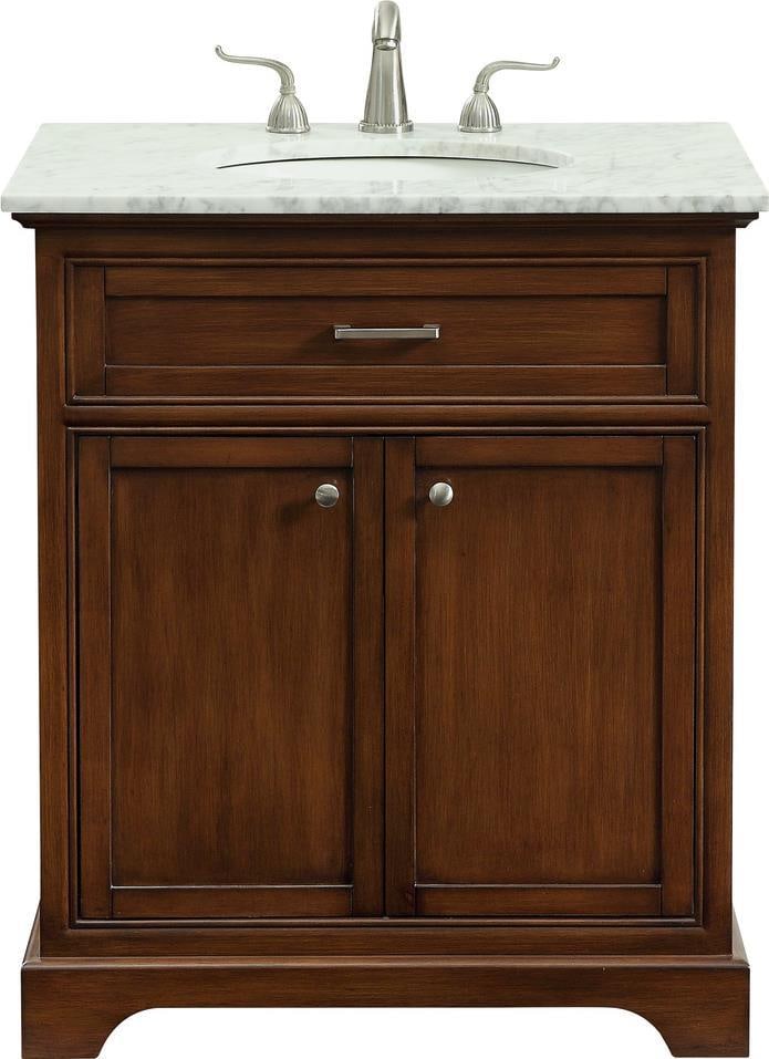Elegant Lighting Teak Bathroom Vanity Cabinet with Storage: Elegant Lighting Teak Bathroom Vanity Cabinet with Storage This elegant bathroom vanity combines functionality with sophisticated style. Crafted from solid wood, it features a brushed steel teak finis