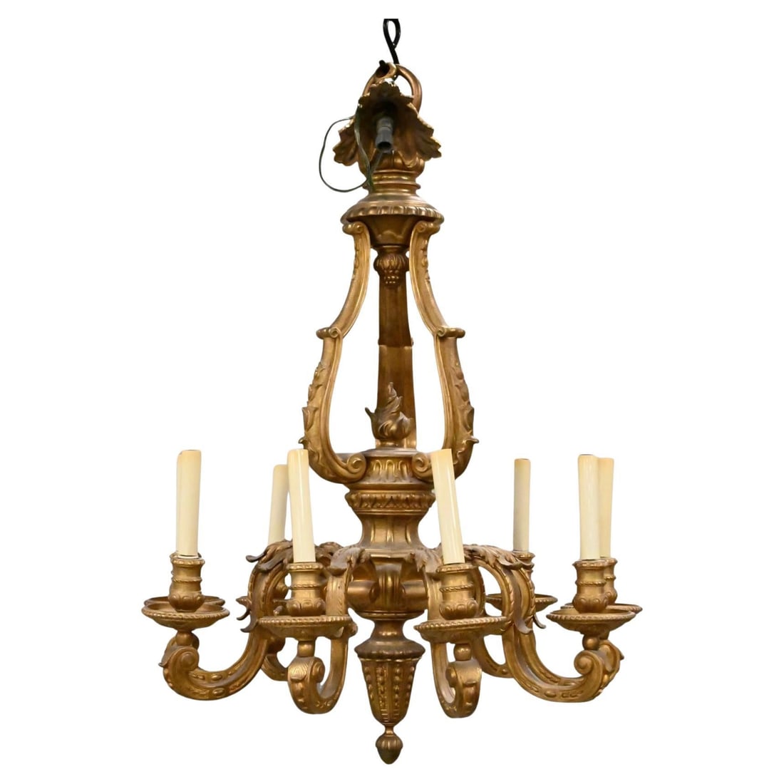 19th Century Louis XVI Gilt Bronze 8 Arm Chandelier France (1 of 7)