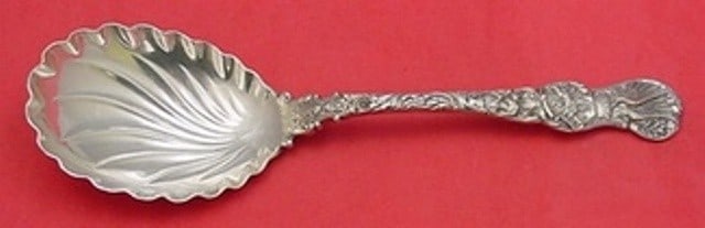 Durgin Heraldic Sterling Silver Serving Spoon 9" Swirl Bowl (1 of 2)