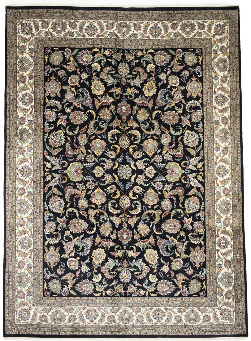 Handmade Floral Wool Area Rug 10'0 x 13'10 Traditional Decor (1 of 16)