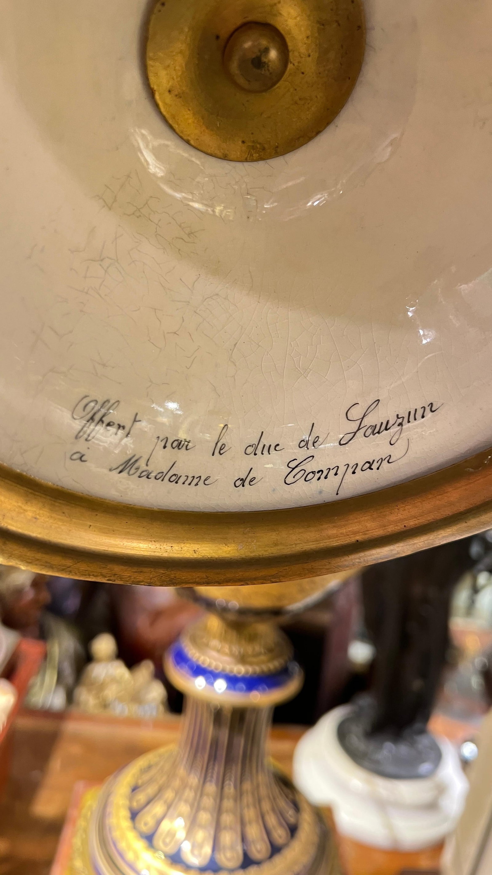 Set of 2 French Sevres Style Bronze Porcelain Vases Signed Poitevin 19th Century - 3