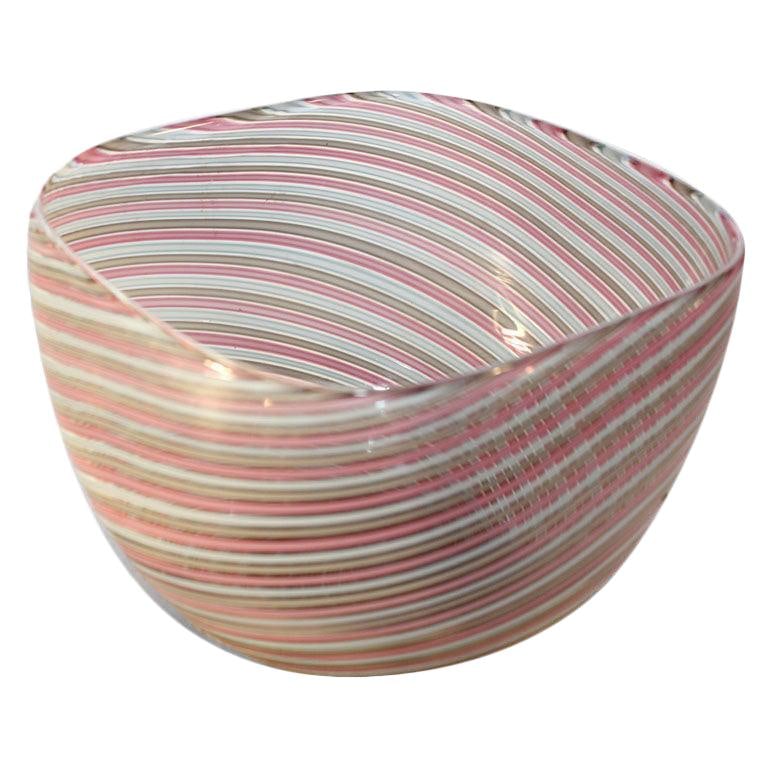 Cenedese Murano Glass Bowl in Vibrant Red Signed (1 of 4)