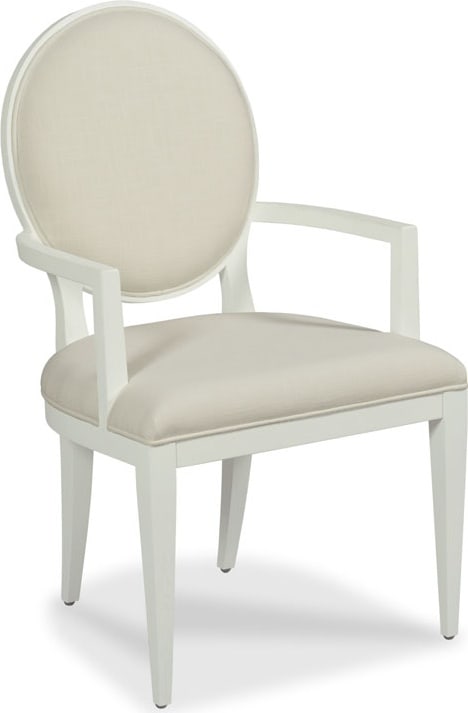 Woodbridge 18th Century Style Oval Armchair in Alabaster Finish (1 of 2)