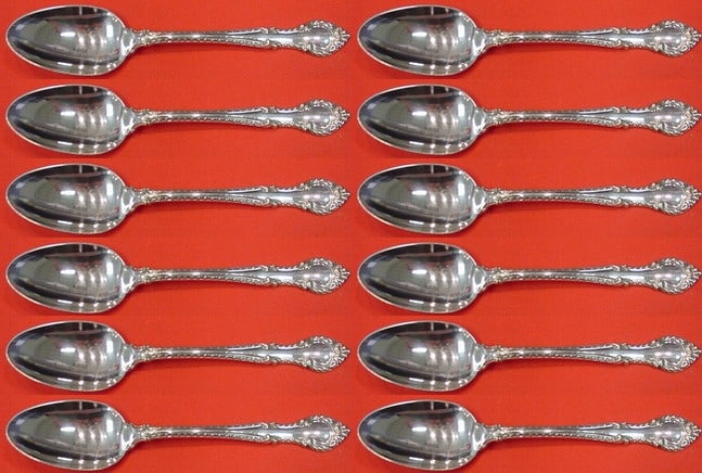 Gorham English Gadroon Sterling Silver Teaspoon Set 12 Pieces (1 of 3)