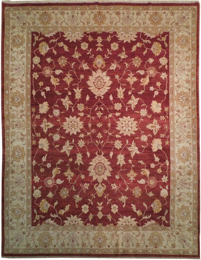 Chobi Peshawar Silky Wool Rug 7'10 x 9'10 Handcrafted Floral Design (1 of 6)