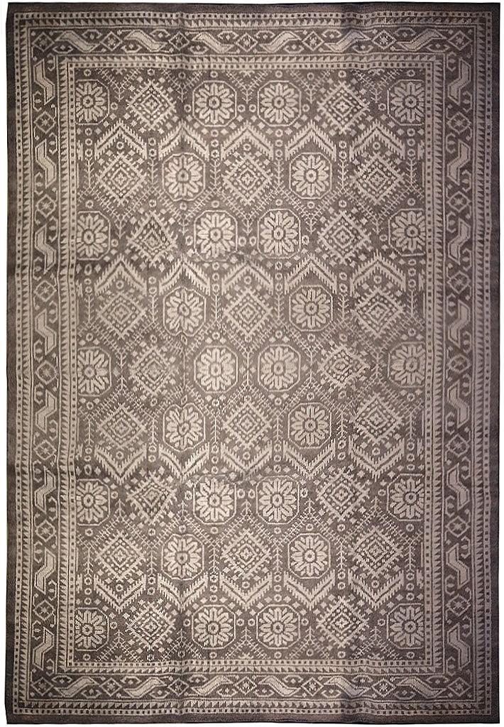9.1 x 12 Contemporary Gray Hand-knotted Area Rug (1 of 9)