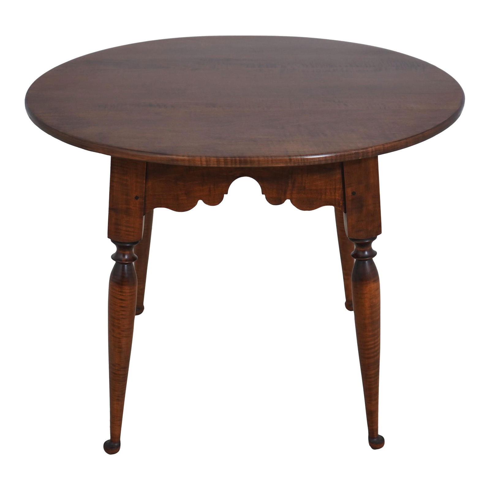 Handcrafted Primitive Country Tiger Maple Occasional Table 33.5x28x26.5 (1 of 10)