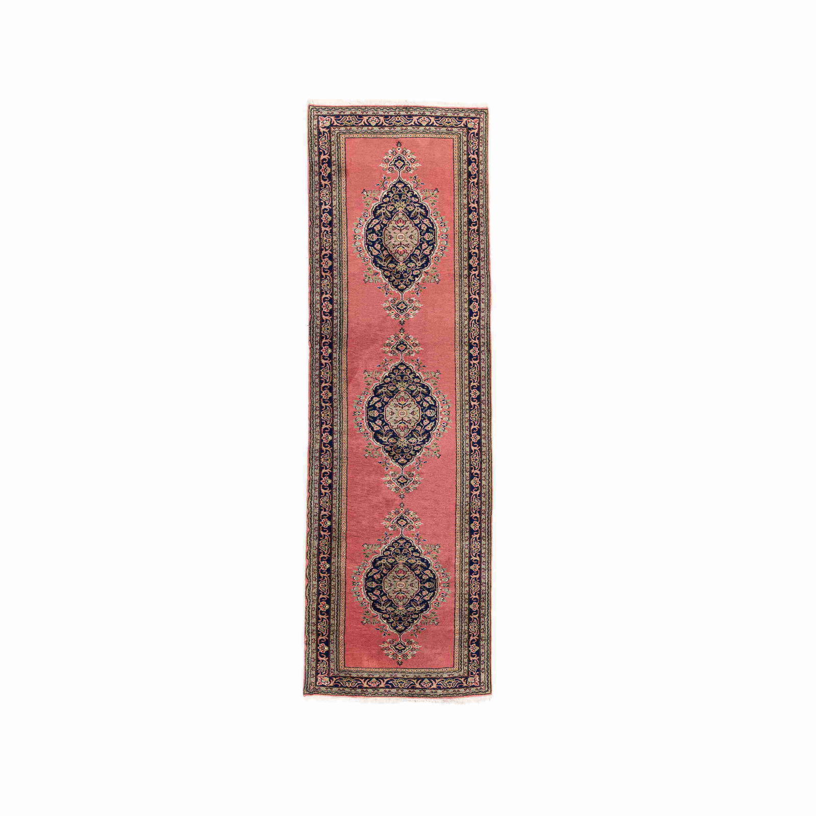 Authentic Handmade Ladik Wool on Cotton Carpet 36.2 x 117.3 Inches: Authentic Handmade Ladik Wool on Cotton Carpet 36.2 x 117.3 Inches This authentic handmade Ladik carpet features a beautiful combination of wool on cotton, crafted with skillful double knots for durab