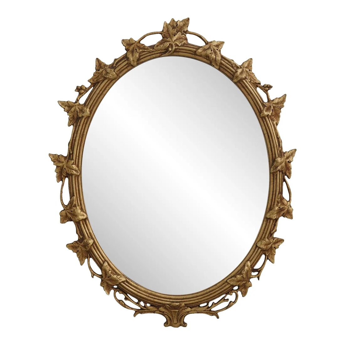 Friedman Brothers Model 6507B Gold Oval Wall Mirror with Carved Grapevine (1 of 10)