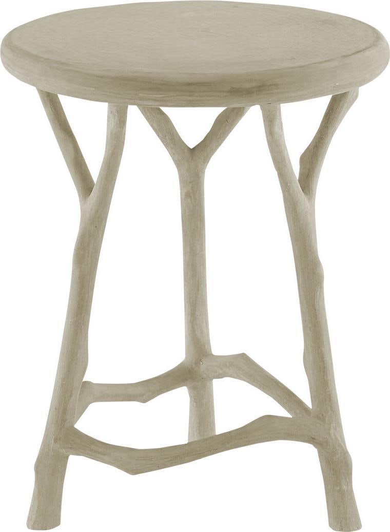Currey Hidcote Faux Bois Accent Table Indoor Outdoor 18H (1 of 4)