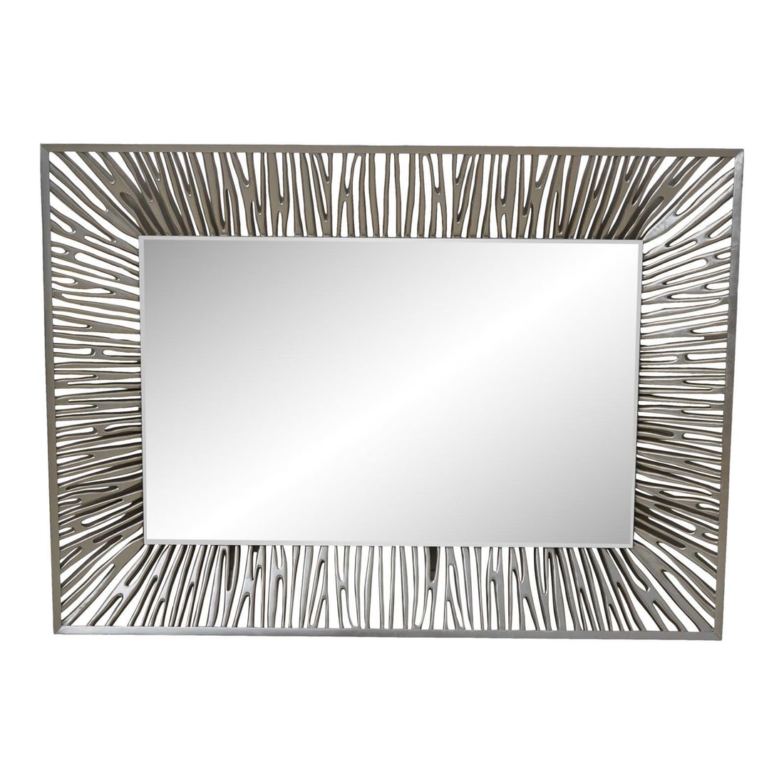 Christopher Guy Large Silver Leaf Beveled Mirror 68 x 49 (1 of 8)