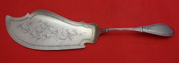 Whiting Italian Sterling Silver Fish Server Brite-Cut 12.5" (1 of 1)